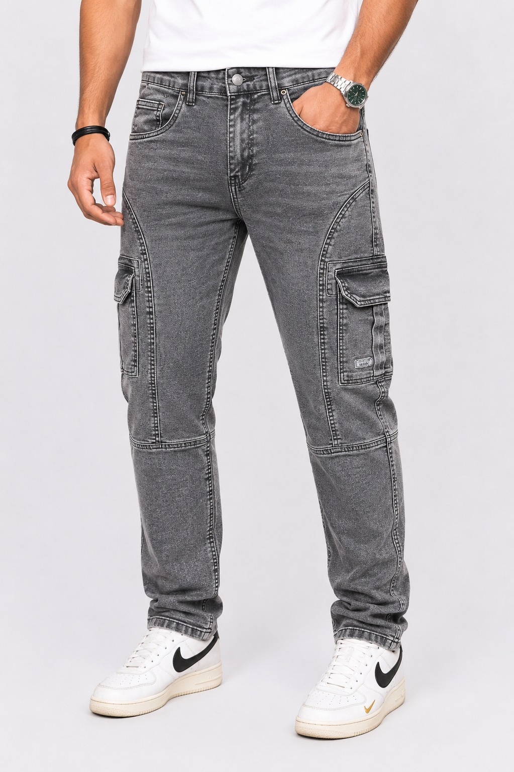 Ash Colour Cargo Pant